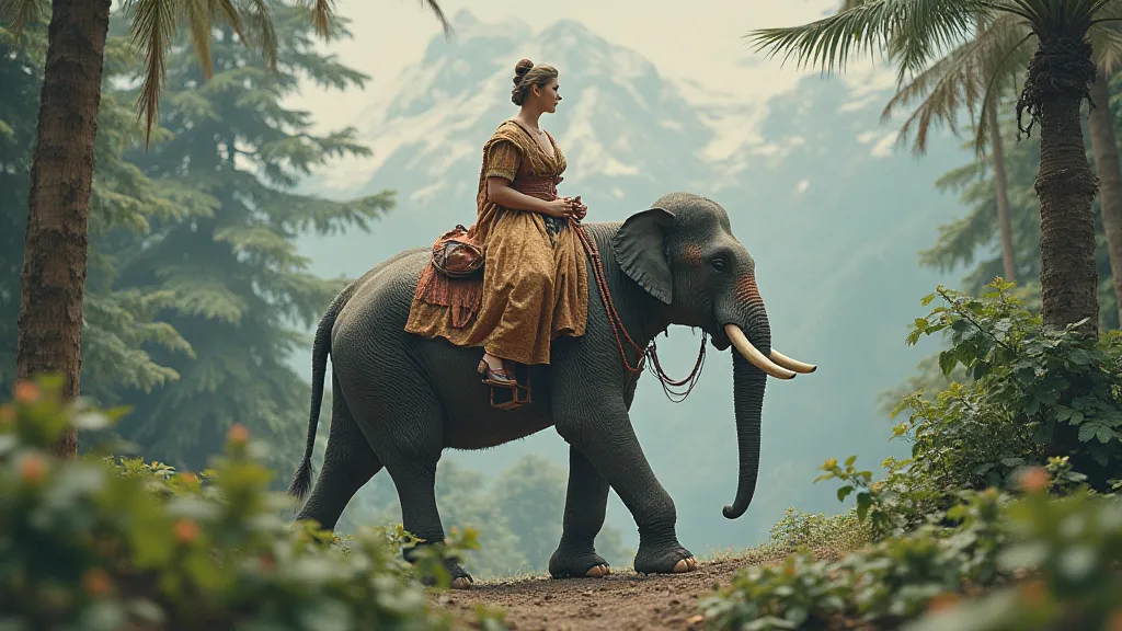 British India stamp depicting Queen Victoria on an elephant