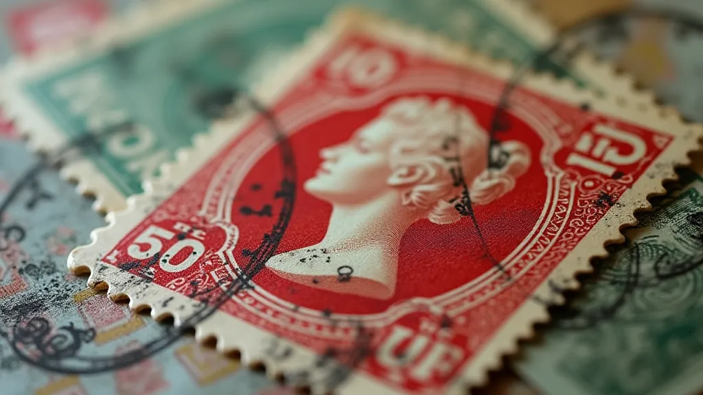 Vintage postage stamp with original gum