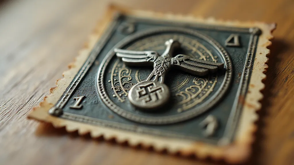 Vintage German stamp with eagle and swastika