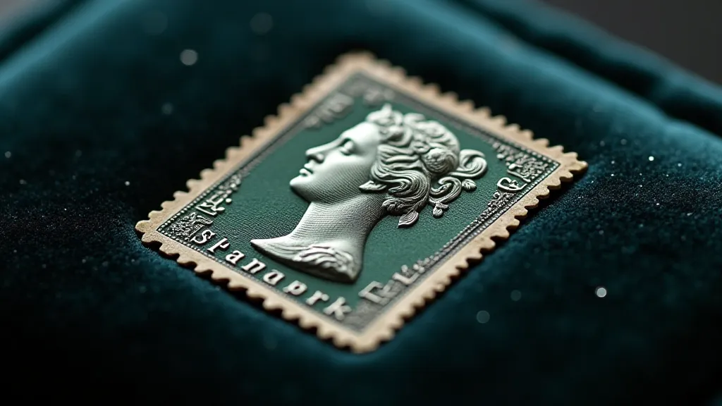 Macro shot of a Penny Black stamp.