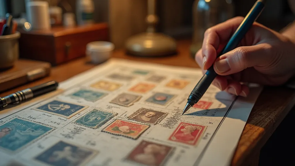 Philatelist's workspace