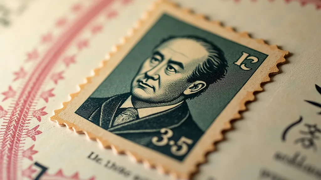 Vintage Japanese stamp depicting Natsume Soseki