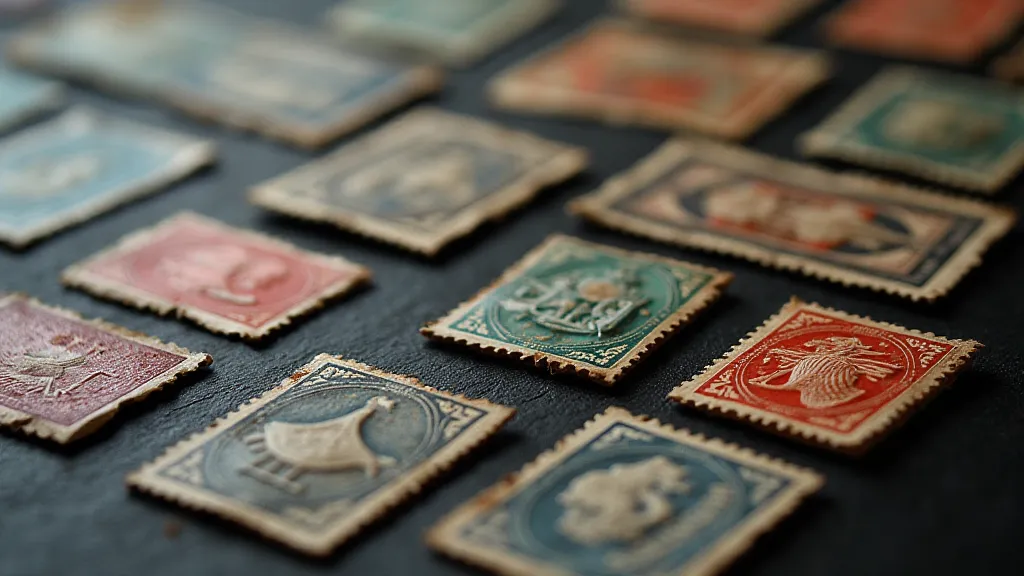 Collection of stamps with visible watermarks